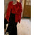 璀姗200斤胖妹妹新年衣服鱼尾裙套装女冬季过年裙一整套新款吊带 单件红色吊带 M【建议80-100斤】