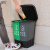 二合一垃圾分类垃圾桶大容量商用带盖大号干湿分离厨房家用脚踏式 16升分类双桶蓝灰可回收+其他