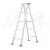 从豫 折叠安全工程梯子 铝合金人字安全梯 加厚双面楼梯铝梯 工程梯3.5米3mm厚度 一个价