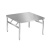 CLCEY不锈钢折叠桌子长方形摆摊长条桌定制操作台商用工作台家用餐桌 折叠桌-长60宽60高54（圆角）
