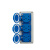 防水插座防尘安全防暴雨插座花园浴室五孔10A室内外IP65防尘插排 单联防水插座(蓝色)