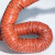 达维塔  高温风管 红色矽胶硫化热风管高温软管耐高温钢丝管通风管  内径140mm/4米