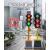 湖南可升降太阳能交通移动红绿灯信号灯驾校警示灯指示灯十字路口 300-12B-90型【升降款】 300四面三灯圆