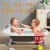 亲育家用幼婴儿可折叠浴盆新生儿童用品小孩洗澡盆宝宝坐躺大号浴桶 【感温款】嫩柳绿
