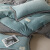 洁丽雅冬季牛奶绒四件套被套床单单件双拼色加厚珊瑚绒法兰绒冬天被罩 宾利蓝+浅灰 床单款四件套（被套200*230cm）