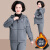 布雷维格秋冬运动套装女中老年40-50妈妈装加厚加绒减龄休闲运动服两件套 深卡其(335) M /80-95斤