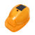 3537制冷双风扇空调太阳能安全帽对讲机GPS定位国标工地充电照明男女 国标双风扇空调对讲版-红