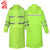 者也 连体风衣式雨披防水成人加长版工地劳保雨衣雨具 荧光绿牛津纺风衣式 2XL