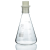 华鸥 玻璃三角瓶 锥形烧瓶  高硼硅 含硅胶塞三角烧瓶化学实验室仪器 25ml 