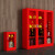 消防柜消防器材柜放置消防站展示柜灭火箱柜子微型建筑工地全套柜 08三人款