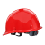 国标工地安全帽透气加厚建筑工程施工安全头帽领导圆头盔定做印字 圆盔不透气红色【旋钮帽衬】