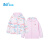 361°童装儿童两面穿外套女童针织粉色上衣冬季中大童女孩连帽运动服 鲜艳粉 130