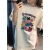 IMCRASY纯棉美式短袖T恤2024夏季宽松设计新款复古ins日系上衣女 石青【Z034】 2XL