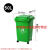 塑料垃圾桶带轮带盖加厚方形户外分类垃圾桶环卫桶多色物业用50升 灰色其他垃圾 30升带4个轮子