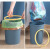 途百压圈垃圾桶简约办公室商用垃圾篓大号废纸篓浅绿色