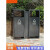 户外不锈钢分类垃圾桶公园景区大号金属环卫果皮箱市政室外垃圾箱 KS3377双分类桶咖色