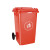 圣路欧C  垃圾桶红色户外分类垃圾桶物业小区环卫室外酒店商用塑料带轮带盖大容量100A-1规格 530*470*795mm