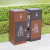 户外分类垃圾桶不锈钢大号垃圾箱室外社区物业地产定制 G79镀锌板烤漆四分类 可定