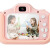 XOXJ01  双镜头摄像机卡通双镜头儿童相机 粉红色