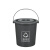 金诗洛 厨房手提垃圾桶带盖 灰色10L圆桶+盖 其他垃圾 农村小区分类餐厨干湿分离桶 KT-354