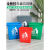 垃圾桶无盖商用厕所餐厨垃圾箱厨房分类餐饮办公室带盖大号桶 40L翻盖桶绿色