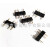 4P排针排母 RGB灯条连接器 防呆公针 防呆母座 插针帽 护套  2.54 4P简易堵孔公针黑色（1000个）