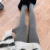 日本代购durgge秋冬季羊绒加厚连裤袜咖色打底裤女条纹显瘦黑丝袜 黑色 160克不加绒竖纹连袜