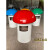 学校幼儿园大号蘑菇垃圾桶 户外可爱卡通垃圾桶 玻璃钢垃圾桶定制 三孔蘑菇蓝色不