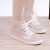 安巧象 防水鞋防雨防水防滑低帮透明女生短筒防滑胶鞋 透明粉色单鞋 36 