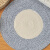 北欧日式 素色圆形简约桌垫 地毯 加厚棉线沙发垫 床边垫 茶几垫 花线灰白+米白 拼色 直径45厘米