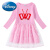 迪士尼（Disney）春秋新款女童连衣裙棉质印花卡通星星月亮网纱长袖公主 粉色 90cm