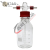 无尘服 螺口洗气瓶GL45气体洗瓶缓冲瓶密封耐腐250/500/1000ml安 100mL红盖整套 满2件顺丰