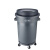 环卫垃圾桶大号加厚带轮子圆形储物桶户外厨房工厂商用带盖 80L灰 80L灰色加强版带底座