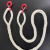 带钩两头扣尼龙吊绳起重美式吊钩吊装绳吊车行车白色圆耐磨吊装绳 双钩2吨1米