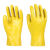 止滑手套劳保耐磨加厚耐油耐酸碱工业机械防水舒适柔软塑胶劳动 黄色168耐酸碱手套26cm 10双