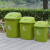 垃圾桶大容量办公室户外物业带盖厨房商家用特大号教室收纳 加厚绿色40L无盖