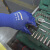 赛立特 丁腈耐油滑手套 1双 18针超弹尼龙磨砂防滑耐磨  五金维修 蓝色 9(L)码