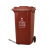 240升干湿分离户外垃圾桶带盖超大号容量商用环卫小区室外分类箱 绿色100升加厚桶-厨余垃圾
