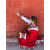 妙喆拉藏族服装女贵族藏袍写真西藏甘南旅游少数民族风新款演出舞蹈服饰 白色衬衣+酒红藏袍 + S