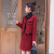 其他品牌时尚名媛小香风套装2024年秋季穿搭一整套小个子A字短裙两件套 红色 L（106斤115斤