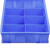 新料加厚零件盒分格箱多格箱螺丝盒分类盒塑料收纳盒子五金工具箱 小四格箱380*280*85蓝色