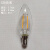 E14小螺口复古爱迪生仿钨丝灯丝LED节能超亮蜡烛拉尾试管长笛灯泡 C35尖泡-2瓦（E14小螺口） 白