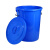 加厚多用大号垃圾桶工厂户外环卫分类塑料桶商用厨房圆桶带盖 60L 白无盖 升级加厚