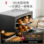 东芝（TOSHIBA）石窑电烤箱家用台式38L大容量多功能烘焙7380 莫兰迪灰色 石窑烤箱7380