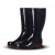 日用工业PVC雨鞋劳保橡胶鞋女式防滑水鞋 成人时尚中高筒雨靴 黑色 36