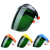 电焊面罩防护焊工焊接焊帽氩弧焊面屏面具眼镜气保焊烧焊头戴式 晟盾蓝顶+绿色面屏