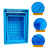 京斯坦 塑料筐长方形镂空大号加厚筐快递整理箱 520筐外尺寸515*360*310;蓝