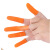 手指套耐磨加厚护指护伤防滑橡胶指头保护套指甲防护拇指套防水 橙色【50个装】麻点升级款 M