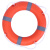 大人救生圈CCS认证船用塑料加厚实心防汛儿童救生圈2.5kg定做 pu皮革红色中号