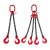 琛选工品 起重链条吊索具 多支吊具组合 G80级锰钢链条 单位：套 16吨1米2根链条（双钩） 
